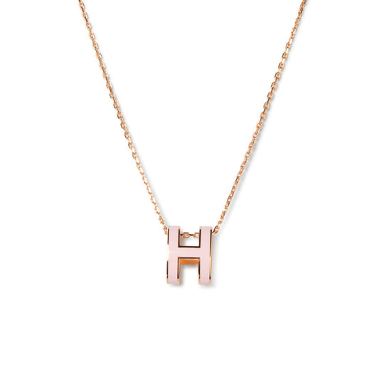 [LuxJewelry]POP H PEDANT PINK GOLD