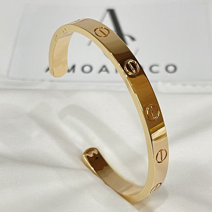 [LuxJewelry]LOVE BRACELET 6.1MM OPEN CUFF