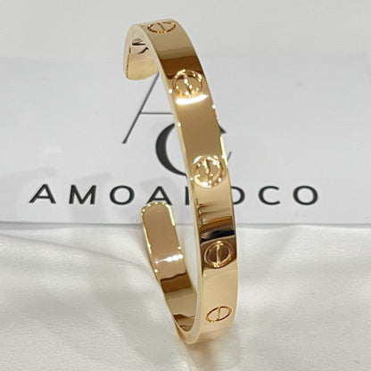 [LuxJewelry]LOVE BRACELET 6.1MM OPEN CUFF