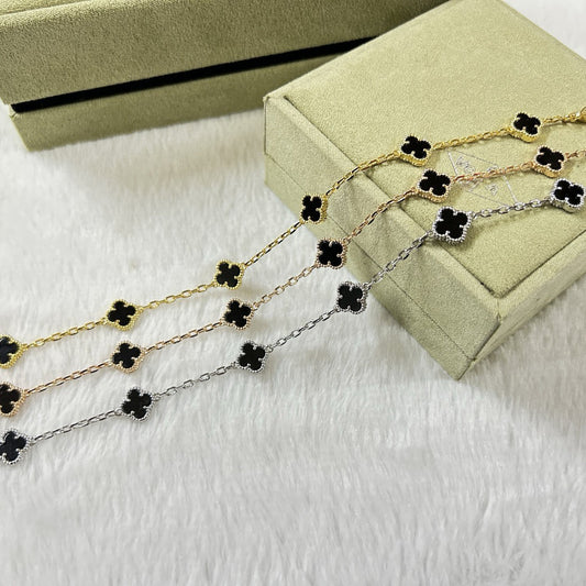 [Top&on]CLOVER 6 MOTIF  ONYXS BRACELET