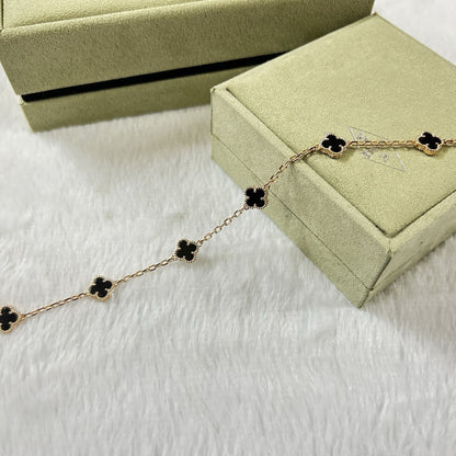 [LuxJewelry]CLOVER 6 MOTIF  ONYXS BRACELET