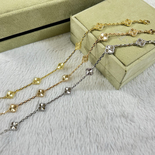 [Top&on]CLOVER 6 MOTIF DIAMOND BRACELET
