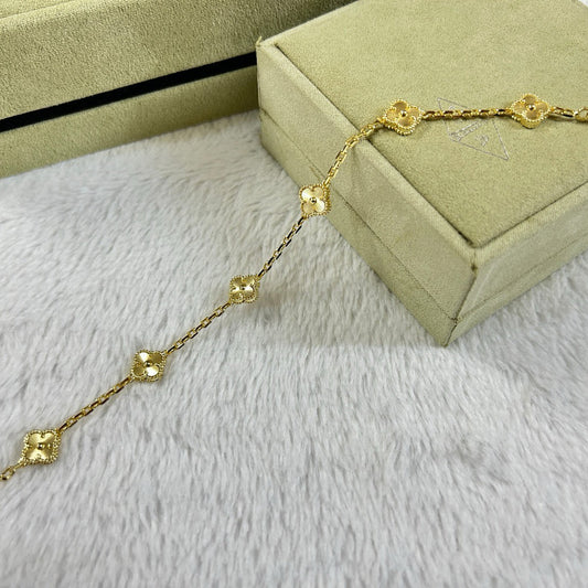 [Top&on]CLOVER 6 MOTIF DIAMOND BRACELET