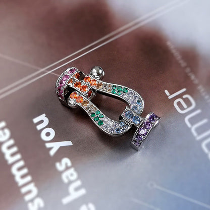 [LuxJewelry]FORCE LARGE HORSESHOE  COLORED DIAMOND BRACELET ROSE GOLD