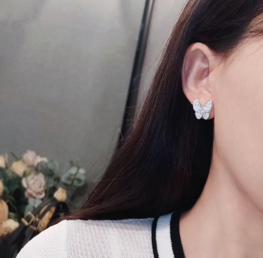 [LuxJewelry]BUTTERFLY ALL DIAMOND EARRINGS
