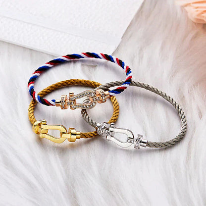 [LuxJewelry]FORCE LARGE HORSESHOE NO DIAMOND BRACELET GOLD