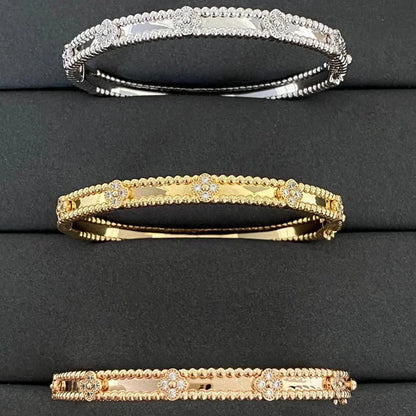 [LuxJewelry]CLOVER BRACELET 4MM DIAMONDS