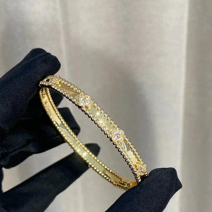 [LuxJewelry]CLOVER BRACELET 4MM DIAMONDS
