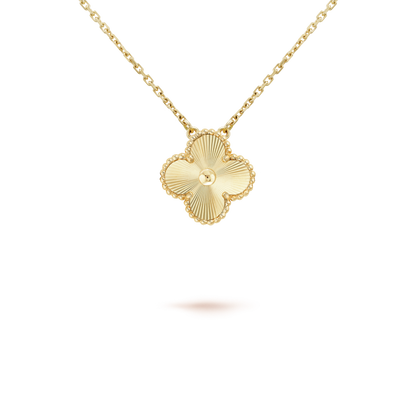 [LuxJewelry]CLOVER 15MM LASER NECKLACE