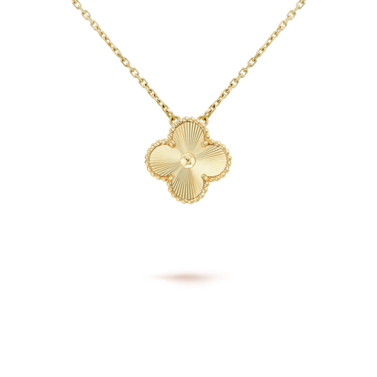[LuxJewelry]CLOVER 15MM LASER NECKLACE