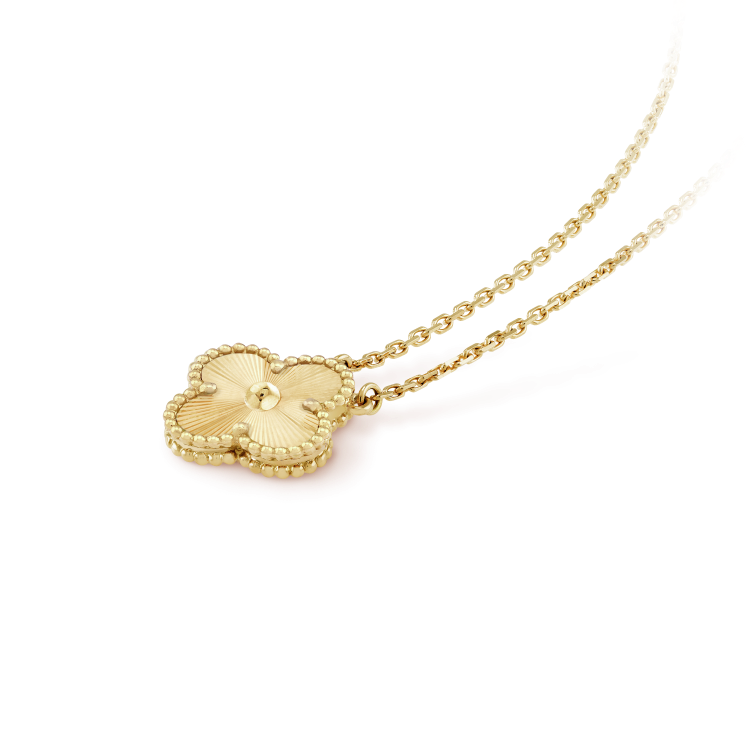 [LuxJewelry]CLOVER 15MM LASER NECKLACE