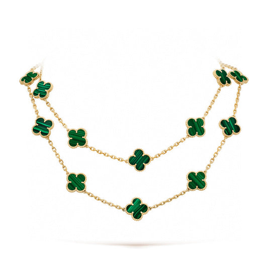 [LuxJewelry]CLOVER 20 MOTIFS MALACHITE GOLD