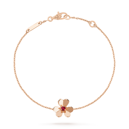[LuxJewelry]FRIVOLE GOLD FLOWER PINK MALACHITE BRACELET