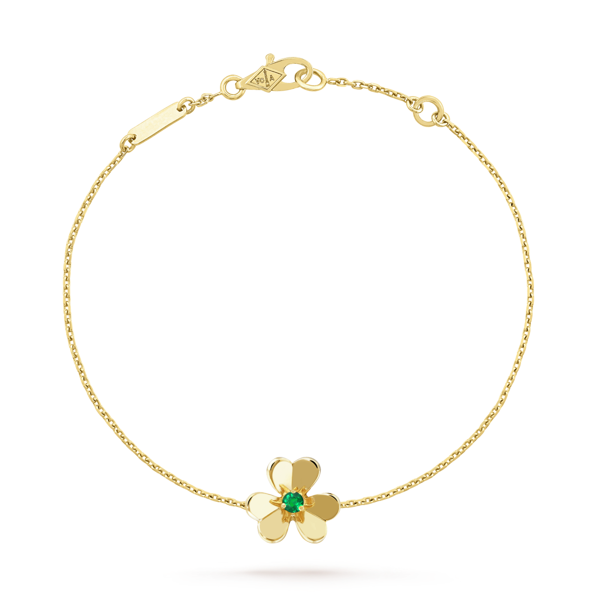 [LuxJewelry]FRIVOLE GOLD FLOWER PINK MALACHITE BRACELET