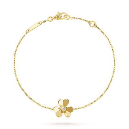 [LuxJewelry]FRIVOLE GOLD FLOWER PINK MALACHITE BRACELET