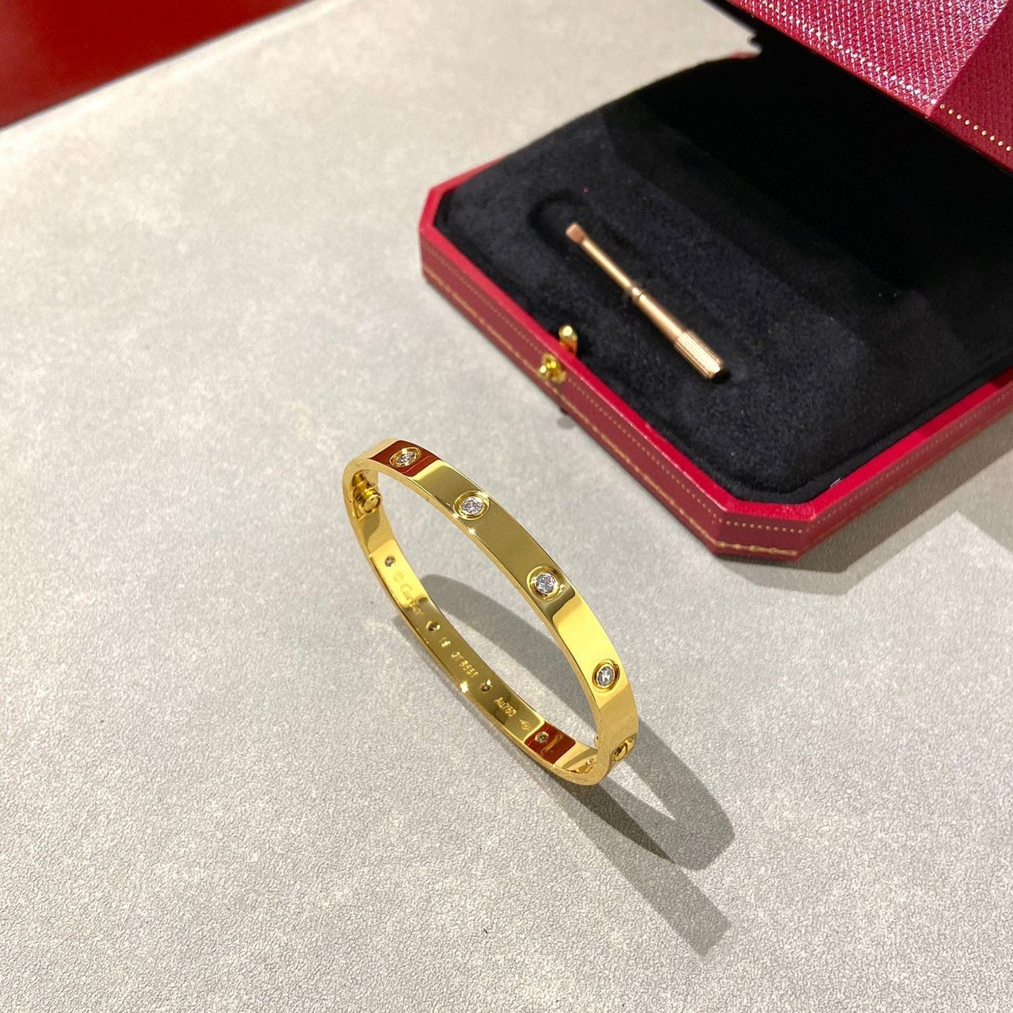 [LuxJewelry]LOVE BRACELET 6.1MM 10 DIAMONDS