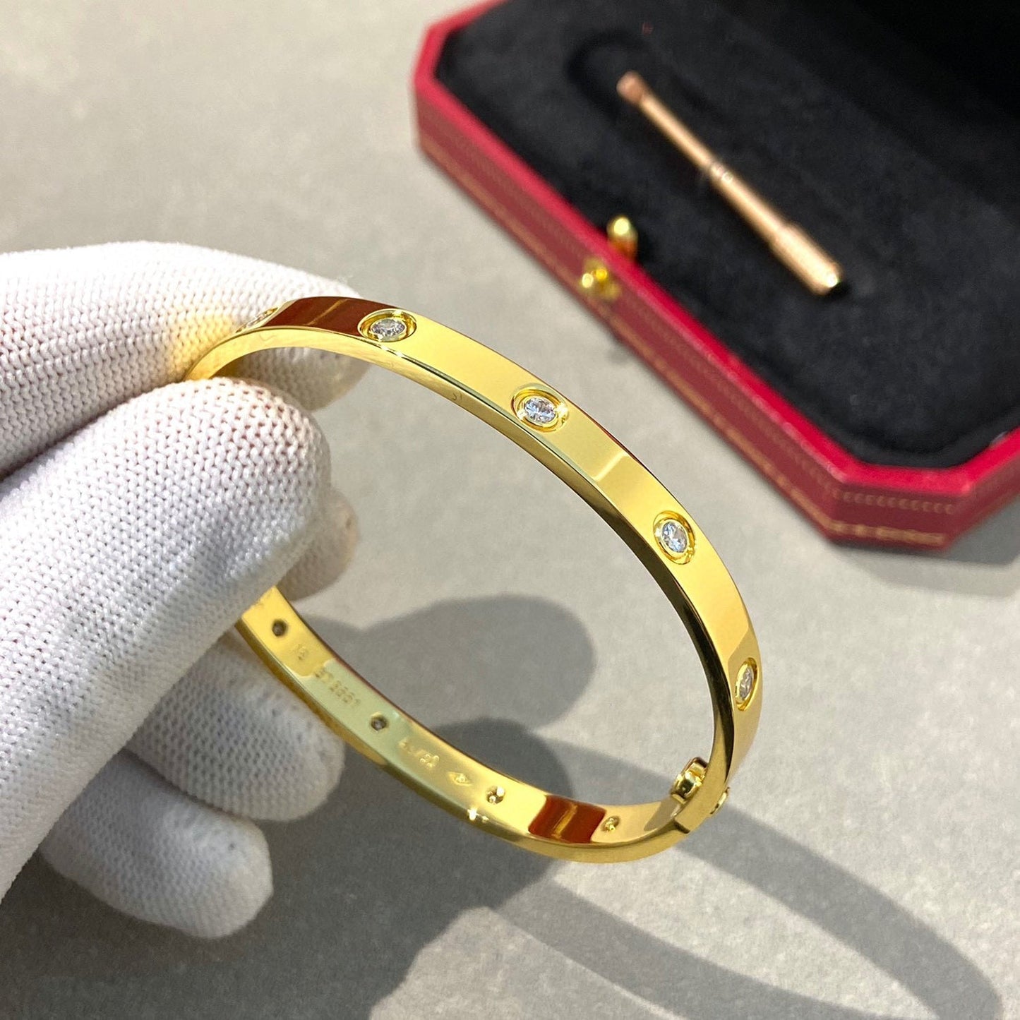 [LuxJewelry]LOVE BRACELET 6.1MM 10 DIAMONDS