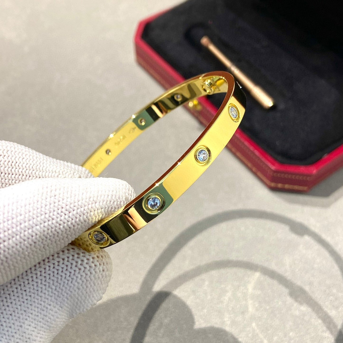 [LuxJewelry]LOVE BRACELET 6.1MM 10 DIAMONDS