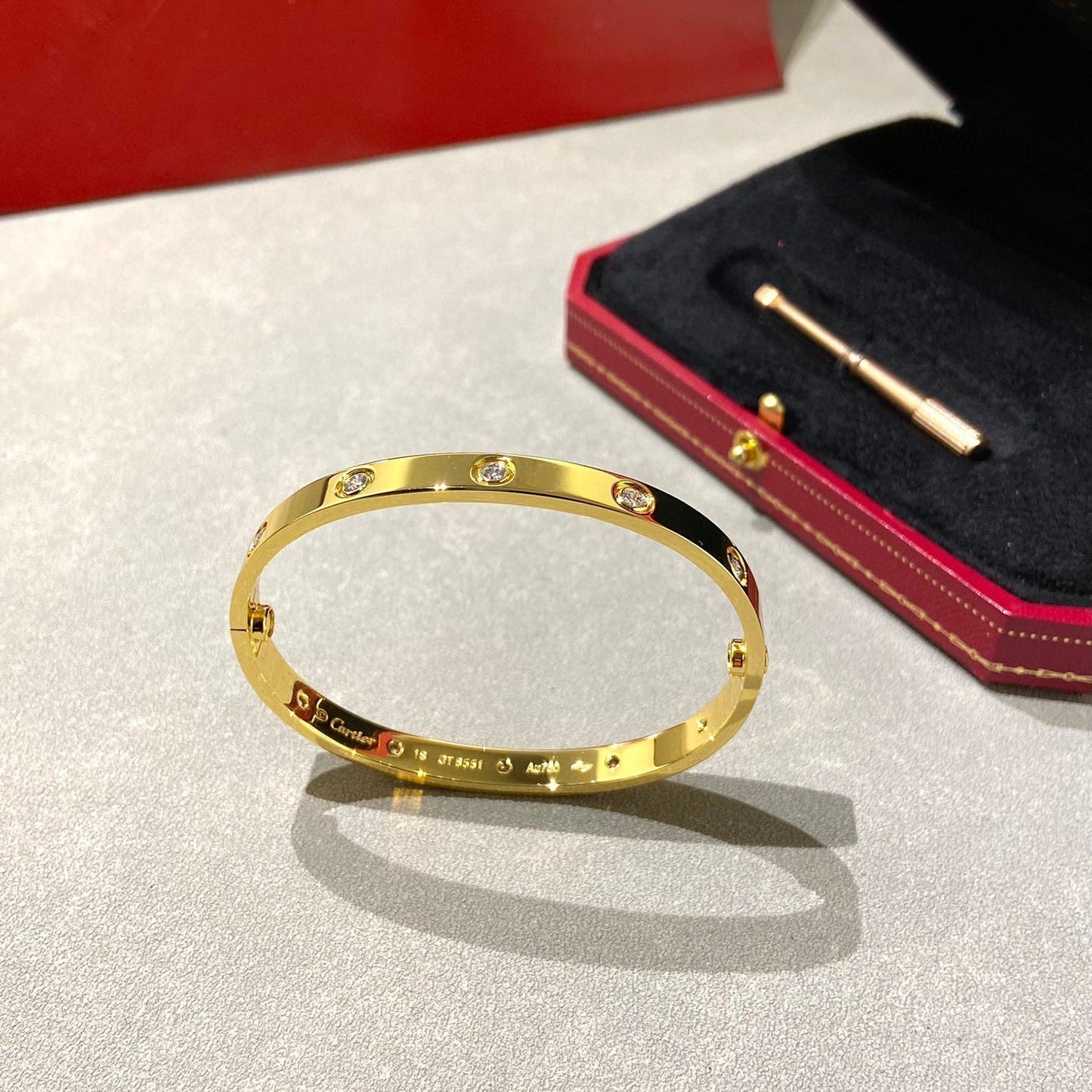 [LuxJewelry]LOVE BRACELET 6.1MM 10 DIAMONDS