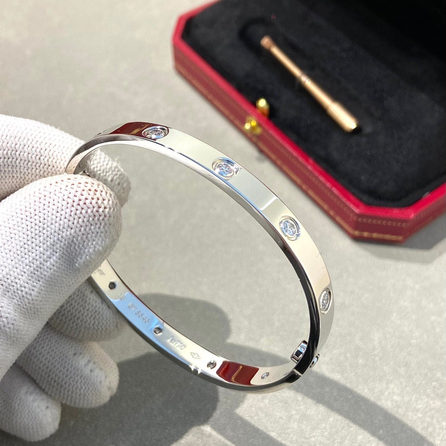 [LuxJewelry]LOVE BRACELET 6.1MM 10 DIAMONDS