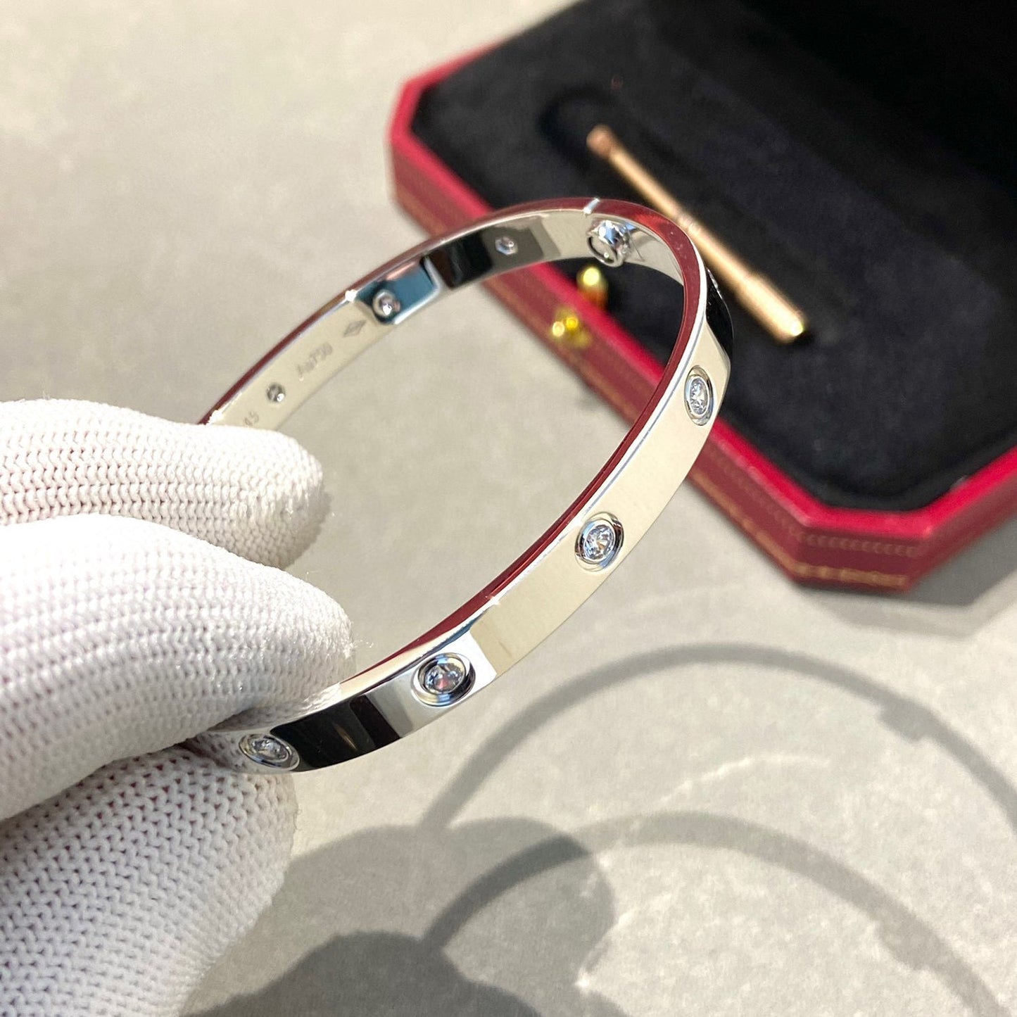 [LuxJewelry]LOVE BRACELET 6.1MM 10 DIAMONDS