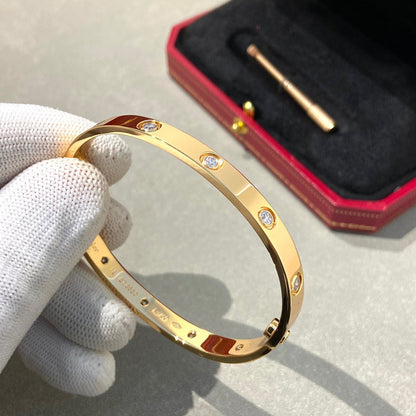 [LuxJewelry]LOVE BRACELET 6.1MM 10 DIAMONDS