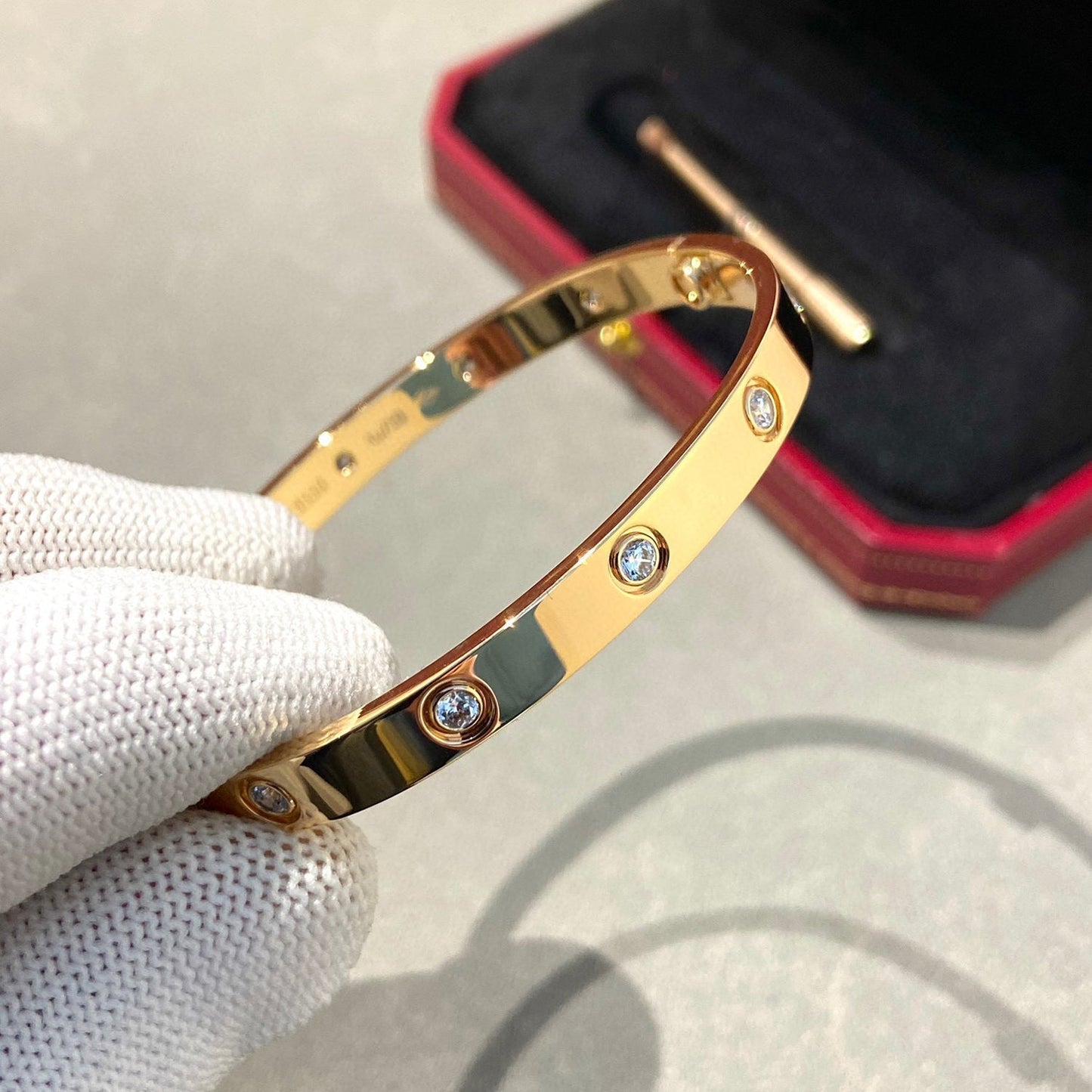 [LuxJewelry]LOVE BRACELET 6.1MM 10 DIAMONDS