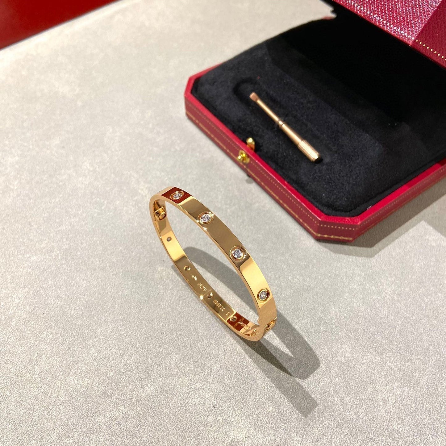 [LuxJewelry]LOVE BRACELET 6.1MM 10 DIAMONDS