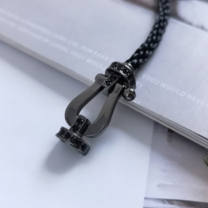 [LuxJewelry]FORCE LARGE SERIES HORSESHOE BLACK SAMURAI BRACELET