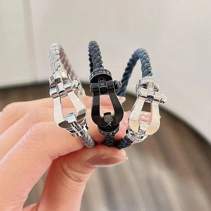 [LuxJewelry]FORCE LARGE HORSESHOE NO DIAMOND BRACELET GOLD
