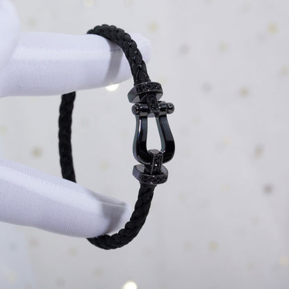 [LuxJewelry]FORCE LARGE SERIES HORSESHOE BLACK SAMURAI BRACELET