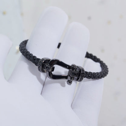 [LuxJewelry]FORCE LARGE SERIES HORSESHOE BLACK SAMURAI BRACELET