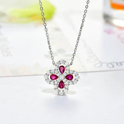 [LuxJewelry]LOOP NECKLACE FULL MOTIF DIAMOND 16MM MULTIPLE COLORS