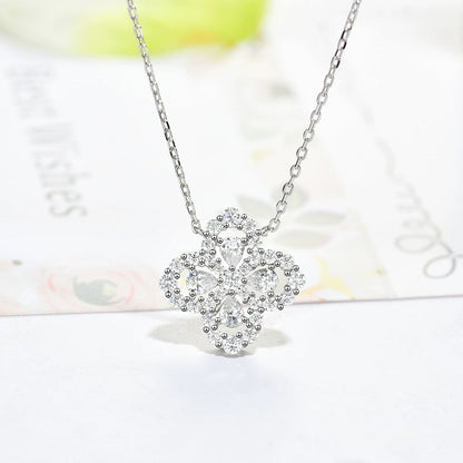 [LuxJewelry]LOOP NECKLACE FULL MOTIF DIAMOND 16MM MULTIPLE COLORS