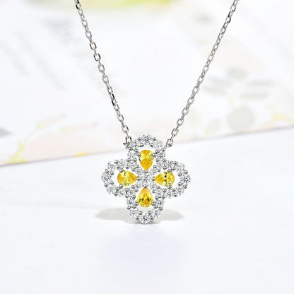 [LuxJewelry]LOOP NECKLACE FULL MOTIF DIAMOND 16MM MULTIPLE COLORS