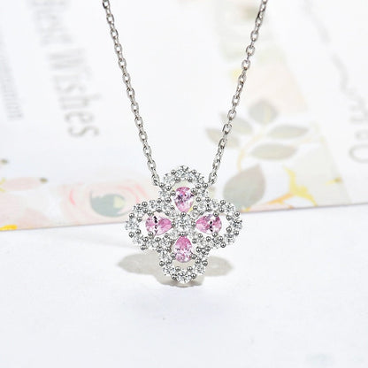 [LuxJewelry]LOOP NECKLACE FULL MOTIF DIAMOND 16MM MULTIPLE COLORS
