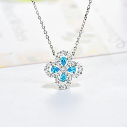 [LuxJewelry]LOOP NECKLACE FULL MOTIF DIAMOND 16MM MULTIPLE COLORS