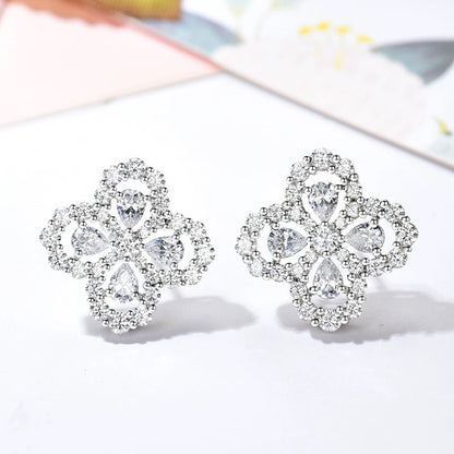 [LuxJewelry]LOOP EARRINGS FULL MOTIF DIAMOND 16MM