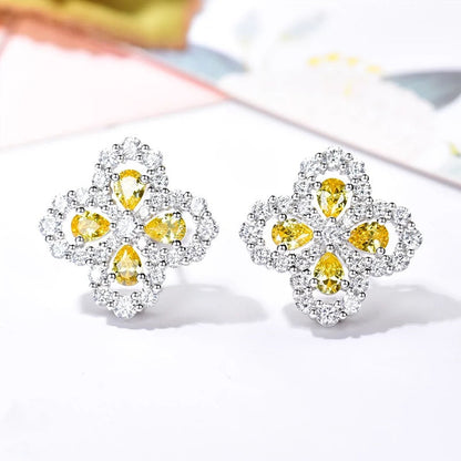 [LuxJewelry]LOOP EARRINGS FULL MOTIF DIAMOND 16MM