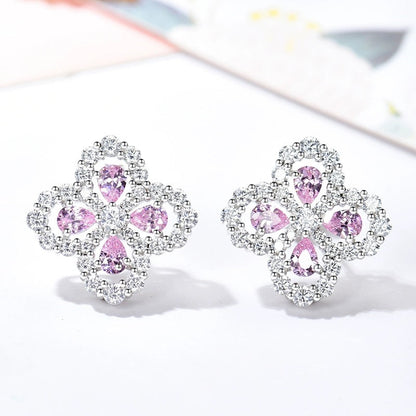 [LuxJewelry]LOOP EARRINGS FULL MOTIF DIAMOND 16MM