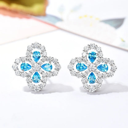 [LuxJewelry]LOOP EARRINGS FULL MOTIF DIAMOND 16MM