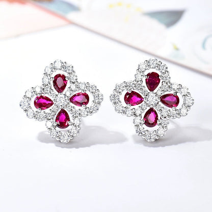 [LuxJewelry]LOOP EARRINGS FULL MOTIF DIAMOND 16MM