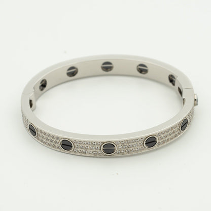 [LuxJewelry]LOVE BRACELET 6.1MM DIAMOND-PAVED CERAMIC