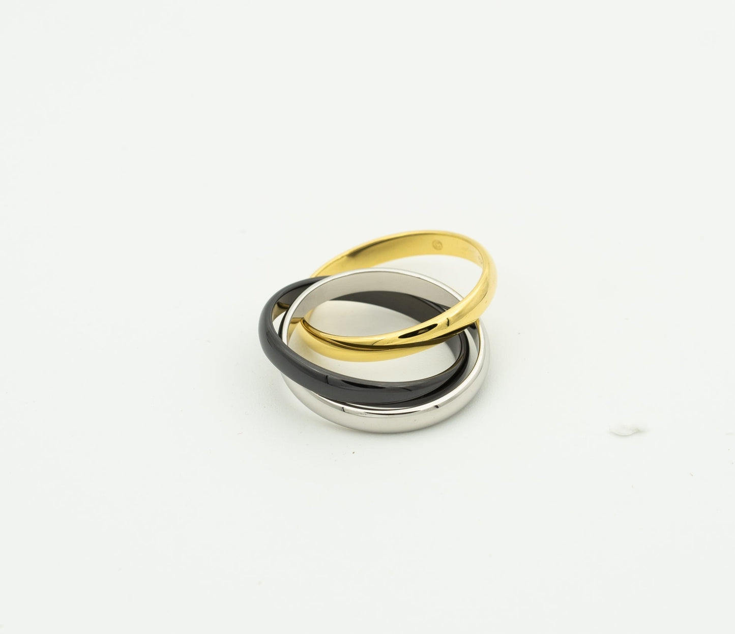[LuxJewelry]TRINITY RING BLACK GOLD SILVER
