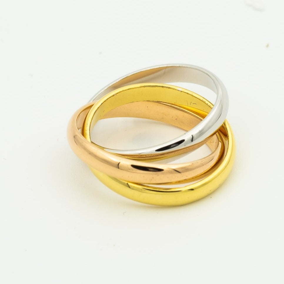 [LuxJewelry]TRINITY RING GOLD PINK GOLD SILVER