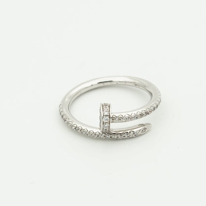 [LuxJewelry]JUSTE RING 1.8MM SILVER DIAMONDS