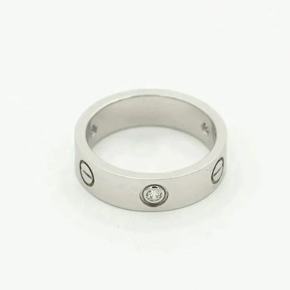 [LuxJewelry]LOVE RING 5.5MM 3 DIAMONDS SILVER