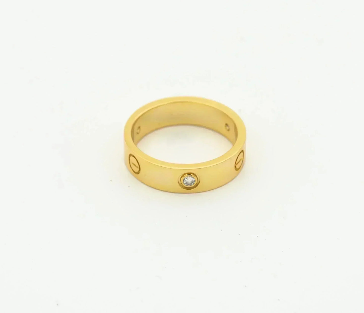 [LuxJewelry]LOVE RING 4MM 1 DIAMOND GOLD