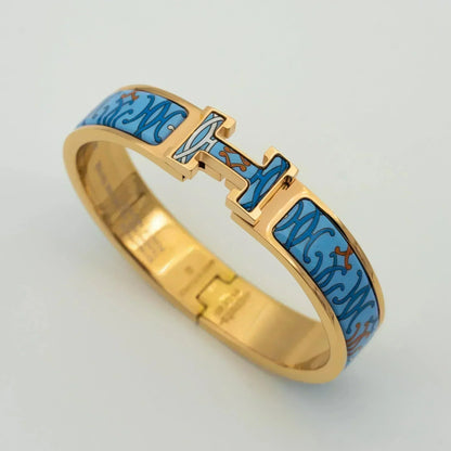 [LuxJewelry]H BRACELET BLUE MULTICOLOR