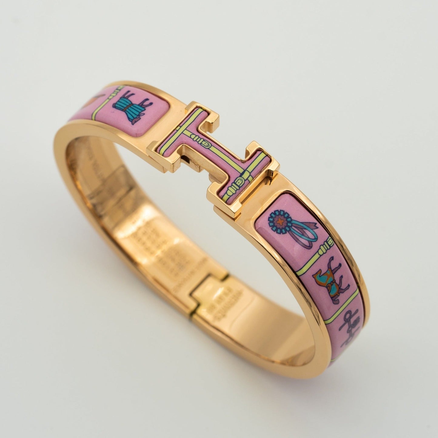 [LuxJewelry]H PINK GOLD BRACELET PINK CERAMIC
